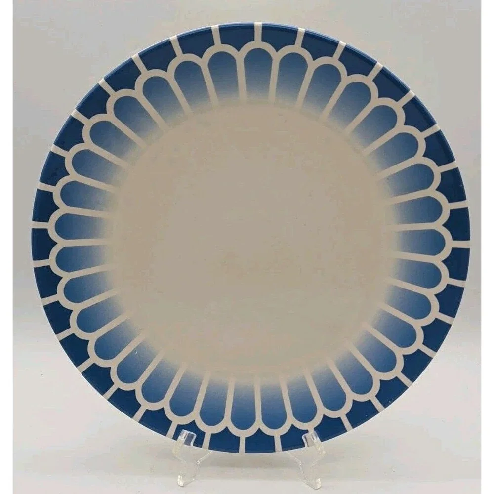 Martha Stewart Macy's Lorraine Stencil Dinner Plate Gerbera Cobalt Replacement